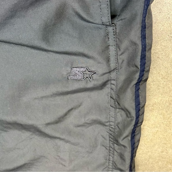 Vintage Starter Lined Warm Up Baggy Windbreaker Zip Leg Retro Track Pants - Picture 6 of 9